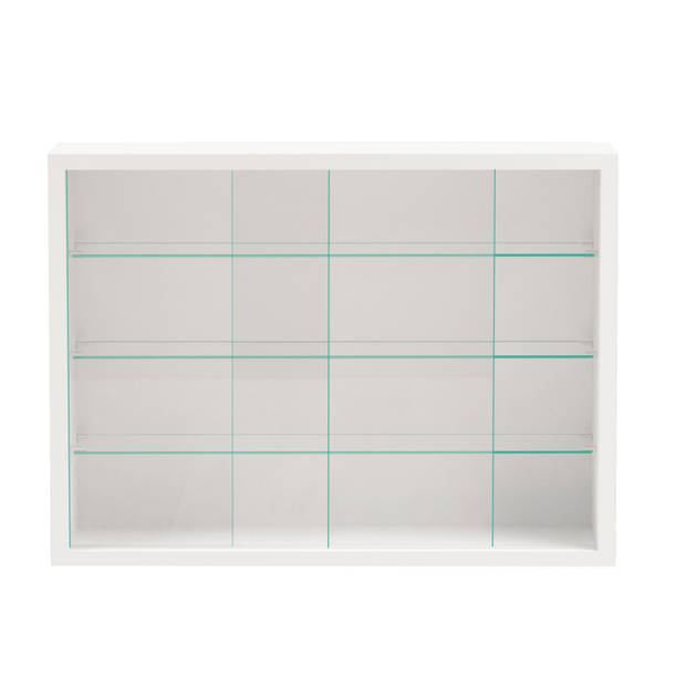 Vitrinekast staande hangende wandvitrine - schuifdeuren - 50 x 40 x 13 cm