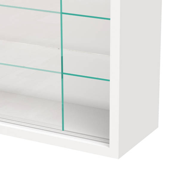 Vitrinekast staande hangende wandvitrine - schuifdeuren - 50 x 40 x 13 cm