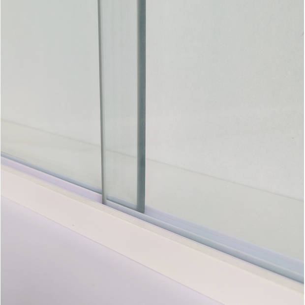 Vitrinekastje staande hangende wandvitrine - glasplanken 50 cm breed x 4.5 diep - schuifdeuren