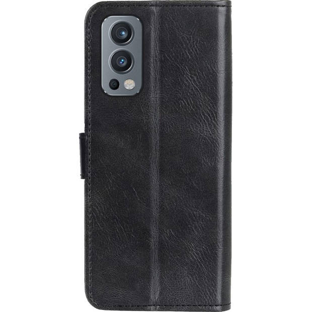 Basey OnePlus Nord 2 Hoesje Book Case Kunstleer Cover Hoes -Zwart