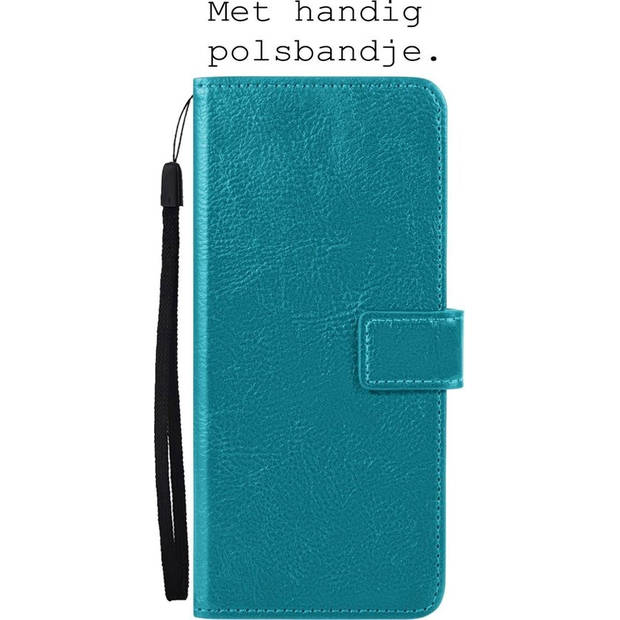 Basey OnePlus Nord CE Hoesje Book Case Kunstleer Cover Hoes - Turquoise