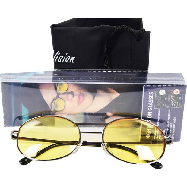 Nachtbril Nachtzichtbril Randloze geel lenzen Autobril Polariserende Lenzen en UV-Bescherming