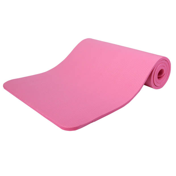 Yoga mat roze 1,5 cm dik, fitnessmat, pilates, aerobics