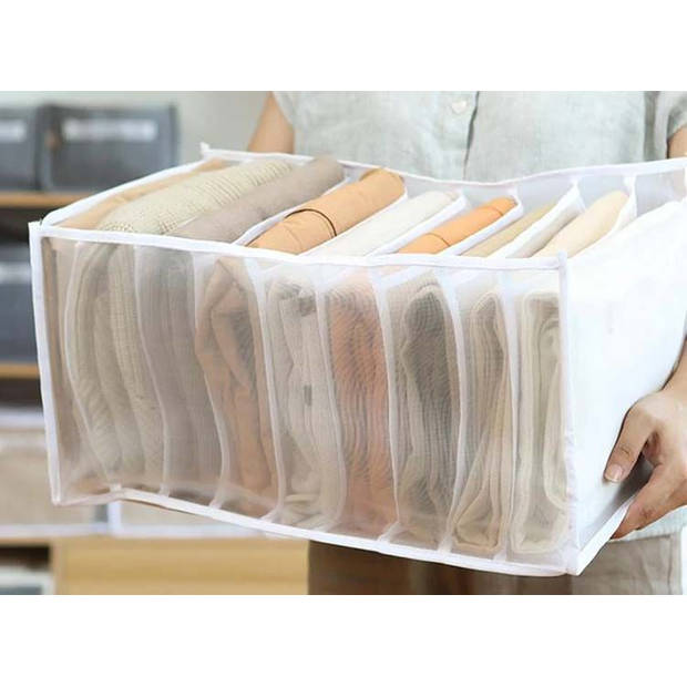 FEDEC Kledingkast Kleding Organizer - 36x25x20cm - Wit