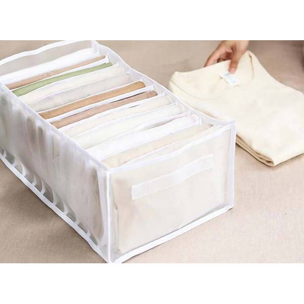 FEDEC Kledingkast Kleding Organizer - 36x25x20cm - Wit