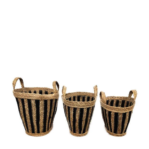 DKNC - Manden Foggia - Gras - 38x38cm - Set van 3 - Bruin