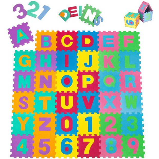 5x puzzel- speelmat 86-delig, set van 5