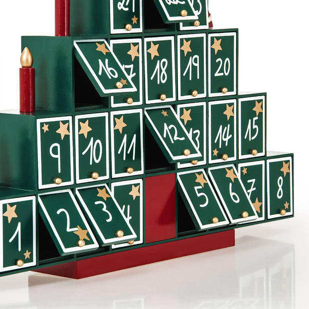 Adventskalender Houten kerstboom, piramide, Kerst, Advent