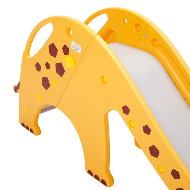 Kinderglijbaan Giraffe in geel/ grijs