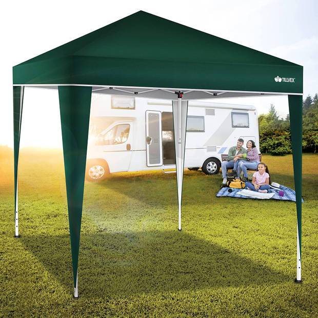Tillvex Partytent 3 x 3 meter, pop up tent, groen