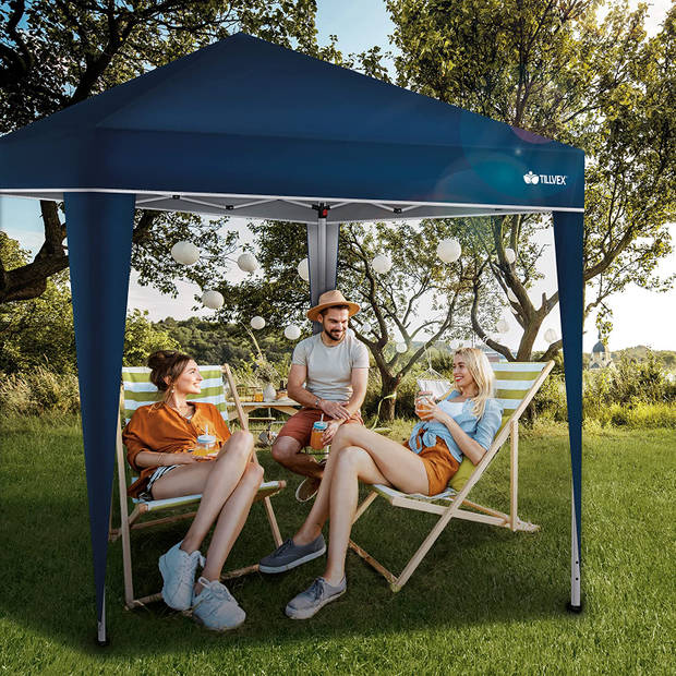 Tillvex Partytent 3 x 3 meter, pop up tent, blauw