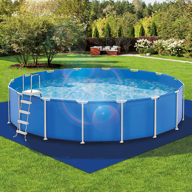 Tillvex Grondzeil voor zwembad, 335 x 335 cm, uv-stabiel en scheurvast