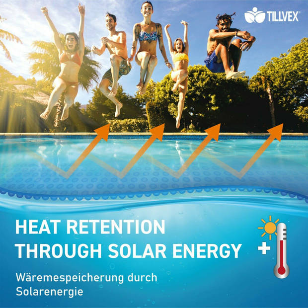 Tillvex- zwembad zeil- rechthoek 600x400cm- afdekzeil -solar afdekhoes- zonnezeil- zonneverwarming - zwembadverwarmin...