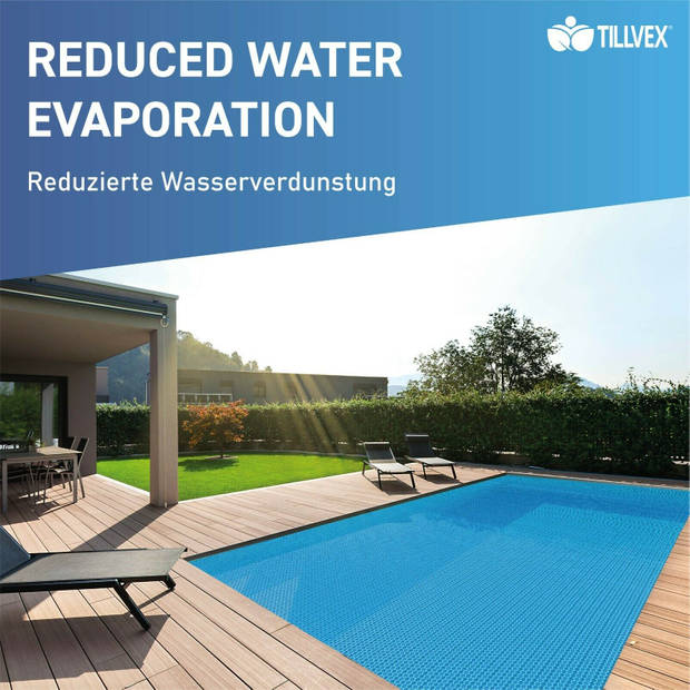 Tillvex- zwembad zeil- rechthoek 600x400cm- afdekzeil -solar afdekhoes- zonnezeil- zonneverwarming - zwembadverwarmin...