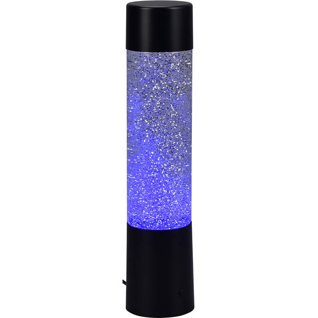 LED Tafellamp - Trion Wuka Glitter - 0.9W - Warm Wit 3000K - Rond - Mat Zwart - Kunststof