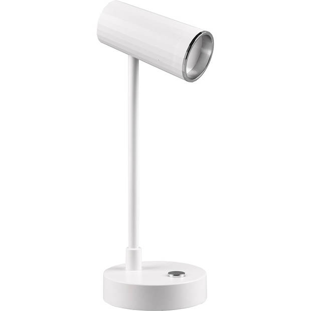 LED Bureaulamp - Trion Lono - 2.5W - Aanpasbare Kleur - Dimbaar - Rond - Mat Wit - Kunststof