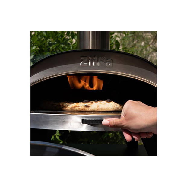 ZiiPa Pizza Oven Piana - Houtgestookt - met Thermometer - Antraciet - voor ø 30 cm pizza's