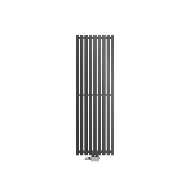 Badkamerradiator Stella 480x1400 mm antraciet met universele aansluitset