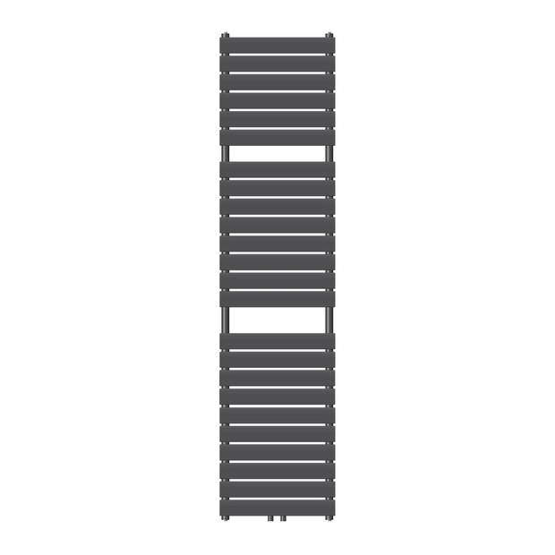 Badkamer radiator middenaansluiting 500x1800 mm antraciet verticaal LuxeBath