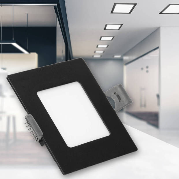 LED-inbouwpaneel warm wit 8,5 x 8,5 cm 3 Watt