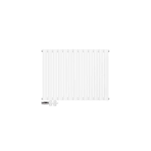 Paneelradiator enkellaags 600x780 mm Wit met onderaansluitset ML design