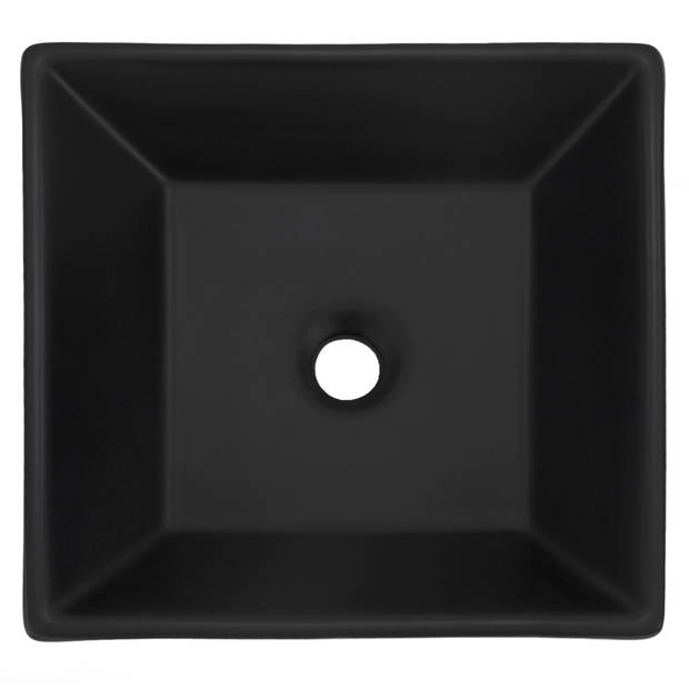 Wastafel Vierkante Vorm 41x41x12 cm Zwart Keramisch ML-Design