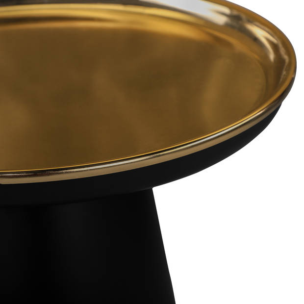 Bijzettafel Ø 50 cm goud-zwart mat metaal WOMO-Design