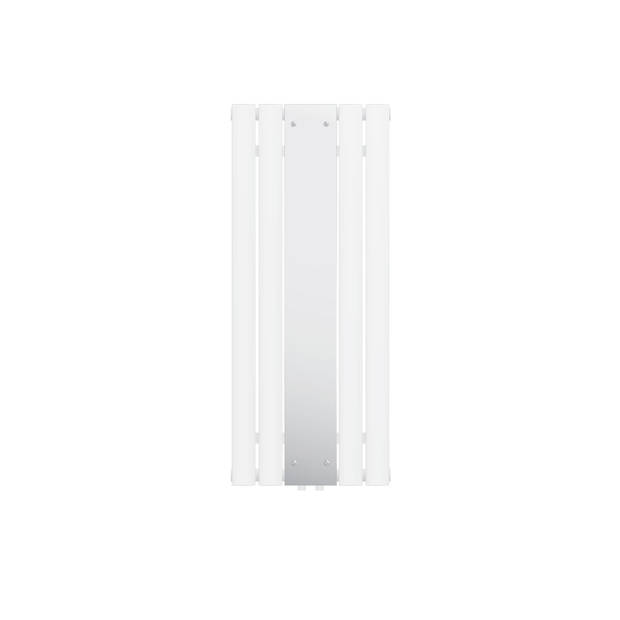 Platte Badkamerradiator met Spiegel 1200x450 mm Wit ML-Design