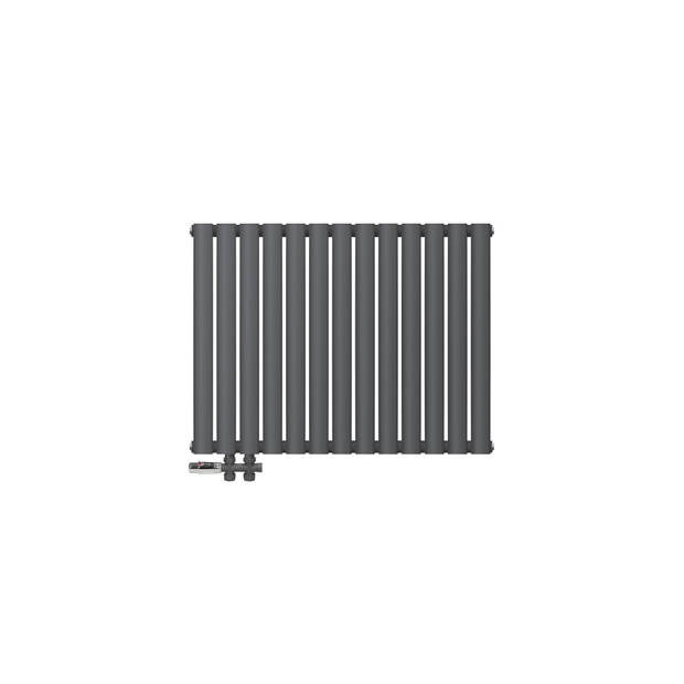 Paneelradiator enkellaags 600x780 mm Antraciet incl. voet Aansluitset ML-Design