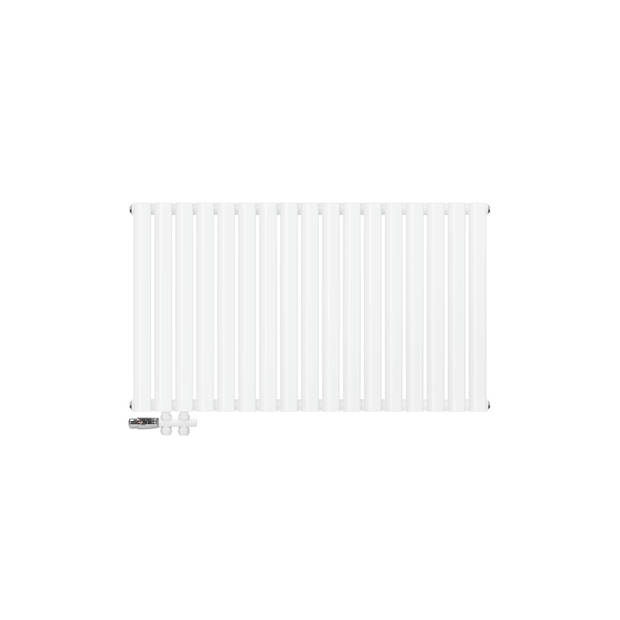 Paneelradiator enkellaags 600x1020 mm Wit met onderaansluitset ML design