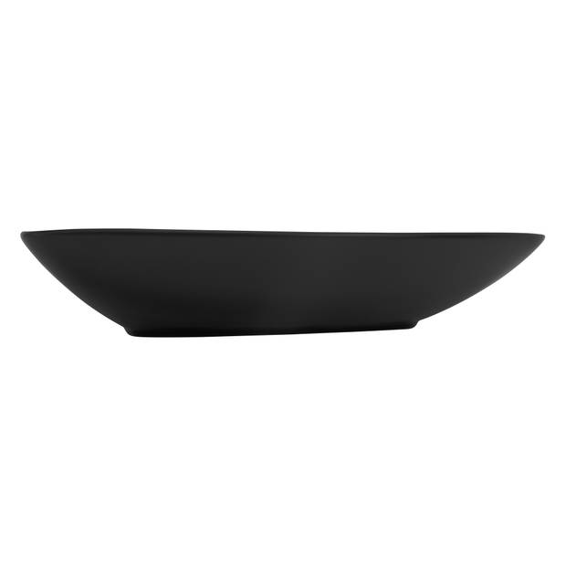 Driehoekige wastafel 69x46x13 cm zwart keramiek ML-Design