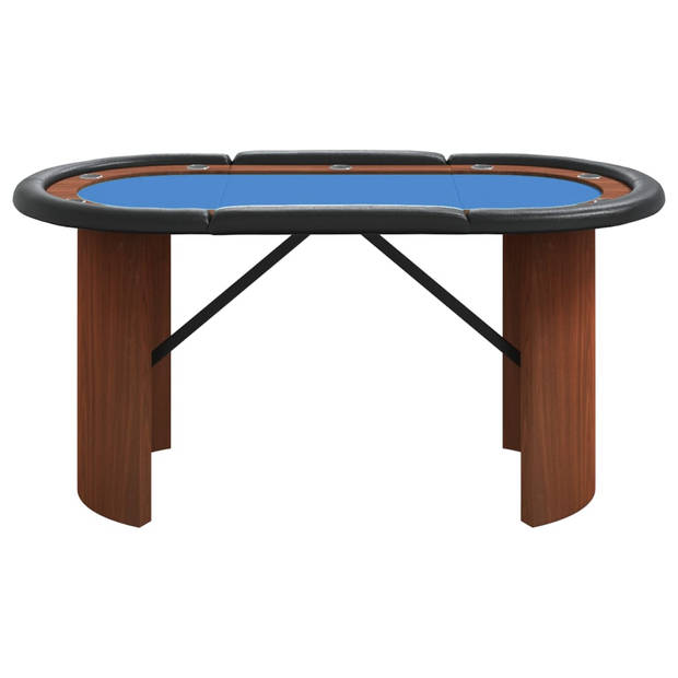 vidaXL Pokertafel voor 10 spelers 160x80x75 cm blauw