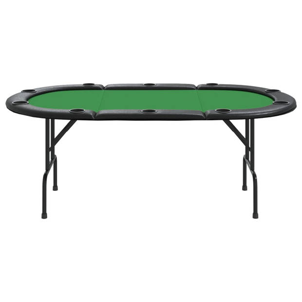 vidaXL Pokertafel voor 10 spelers inklapbaar 206x106x75 cm groen