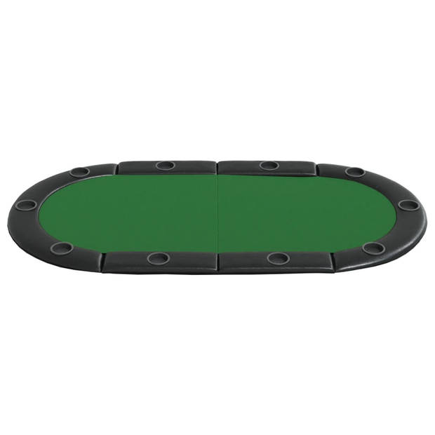 vidaXL Pokertafelblad voor 10 spelers inklapbaar 208x106x3 cm groen