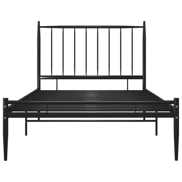 vidaXL Bedframe metaal zwart 90x200 cm