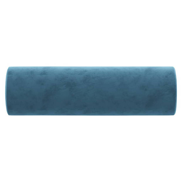 vidaXL Sierkussens 2 st 15x50 cm fluweel blauw