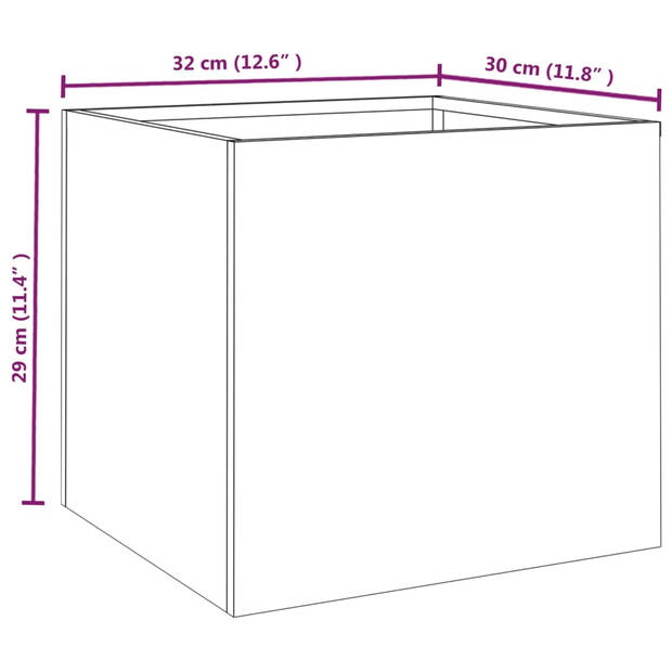 vidaXL Plantenbak 32x30x29 cm cortenstaal