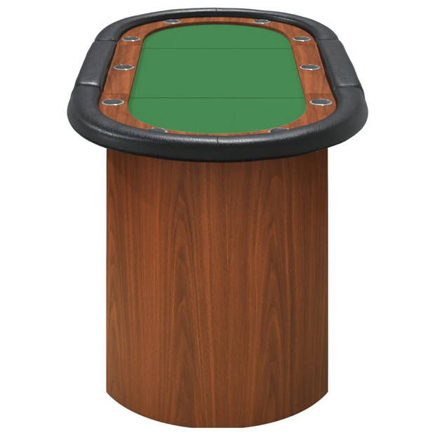 The Living Store Poker Pokertafel - Groen - 160 x 80 x 75 cm - Casinokwaliteit