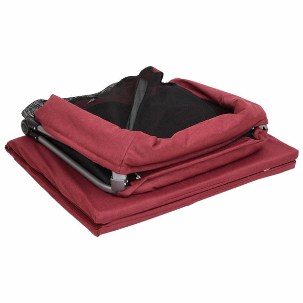 vidaXL Babybox met matras linnen rood