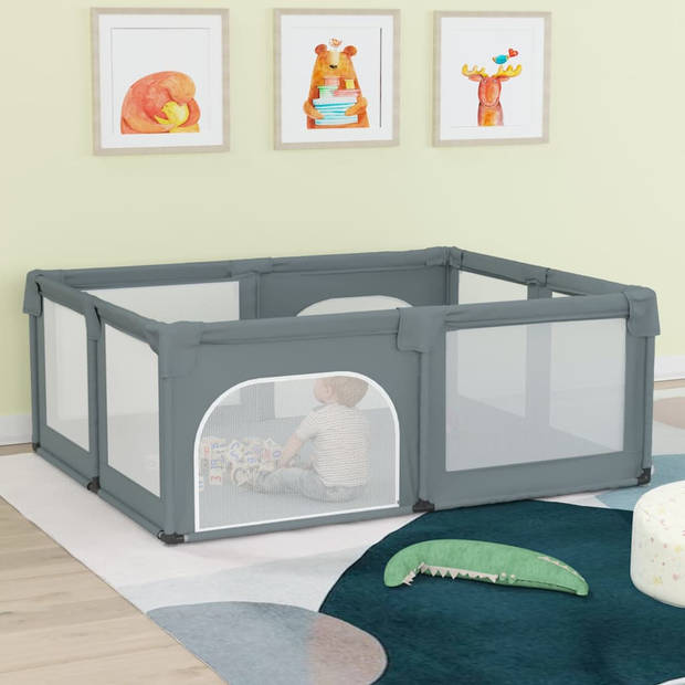 vidaXL Babybox met 2 deuren oxford stof lichtgrijs