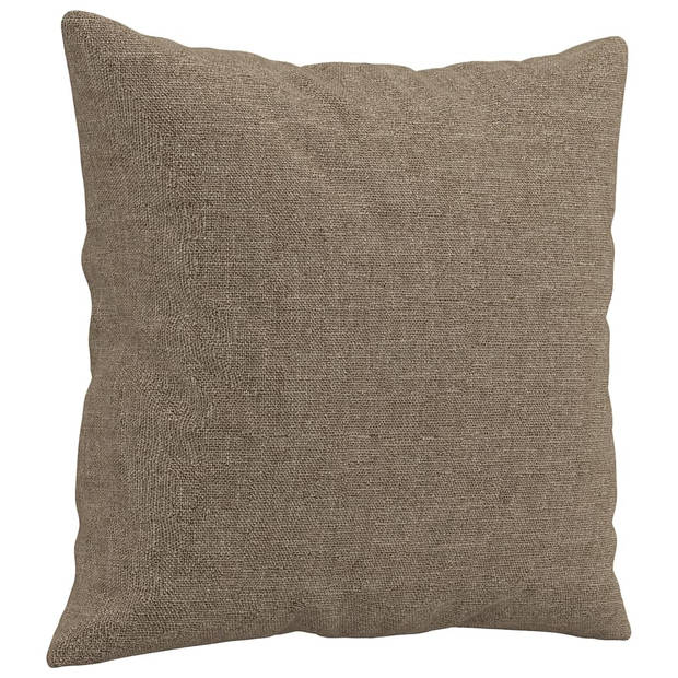 vidaXL Sierkussens 2 st 40x40 cm stof taupe