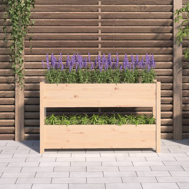 vidaXL Plantenbak 112x25x66 cm massief grenenhout