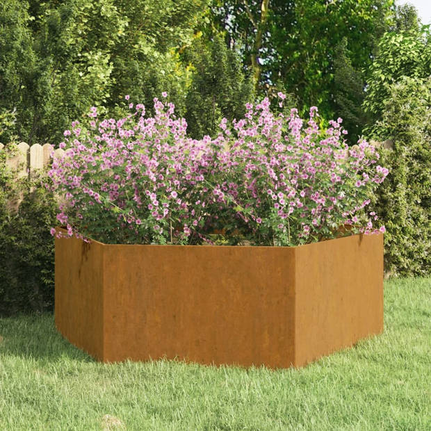 vidaXL Plantenbak roestig 138x120x45 cm cortenstaal