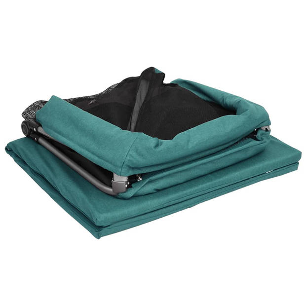 vidaXL Babybox met matras linnen groen