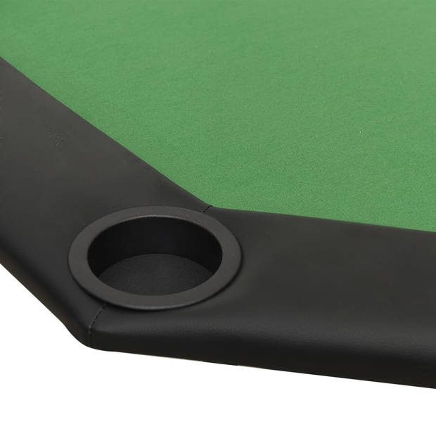 vidaXL Pokertafel voor 8 spelers inklapbaar 108x108x75 cm groen