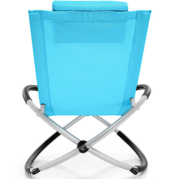 Tillvex- Ligstoel blauw, relaxstoel, schommelstoel, lounger