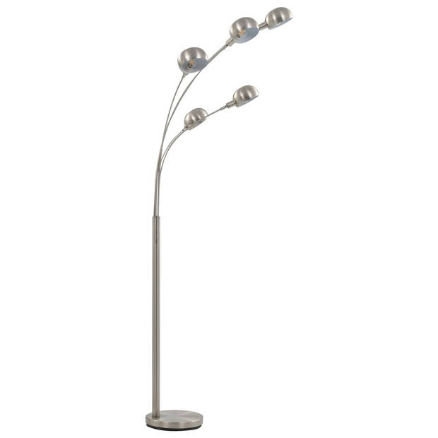 vidaXL Lamp staand 5xE14 200 cm zilverkleurig