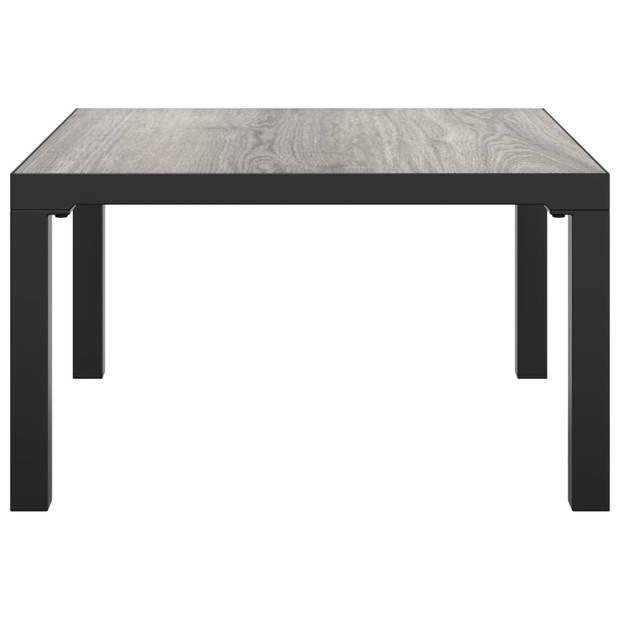 vidaXL Salontafel tuin 55x55x31 cm DPC en staal grijs