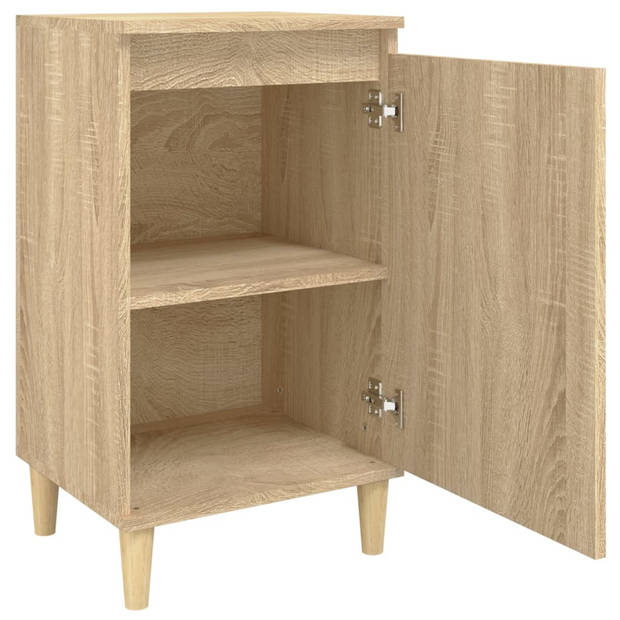 vidaXL Nachtkastjes 2 st 40x35x70 cm bewerkt hout sonoma eikenkleurig