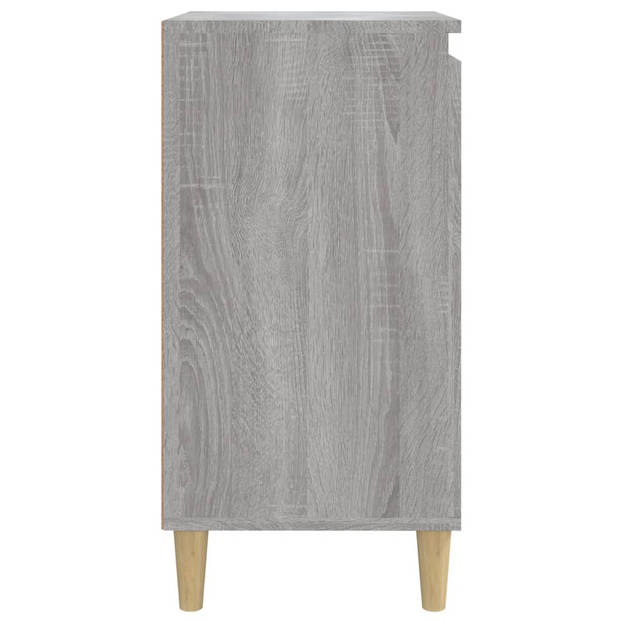 vidaXL Nachtkastje 40x35x70 cm bewerkt hout grijs sonoma eikenkleurig